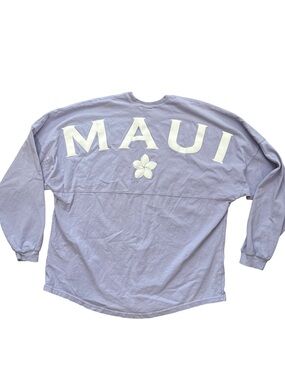 Spirit Jersey Maui Hawaii Long Sleeve Shirt Oversize Lavender Women’s Size XXL
